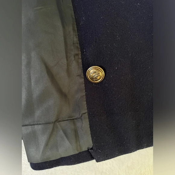Mackintosh 100% Pure Wool Navy Authentic Peacoat Coat Women’s Sz M/L Sailor READ - Picture 9 of 14